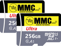 MMC 256GB High Speed Memory Card for Smartphone, Tablet & more. Pack of 2 | 256 GB MicroSDXC Class 10 120 MB/s  Memory Card