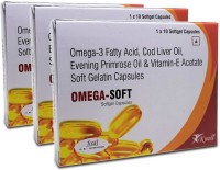 Knoll Omega-Soft omega-3, cod liver, Evening Primrose & Vitamin E Oil softgels(3 x 10 No)