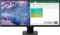 ViewSonic VA Series 34 inch WQHD LED Backlit IPS Panel Frameless, Ultra-wide display, Height Adjustment, Dual Speakers Monitor (VA3456-mhdj)(AMD Free Sync, Response Time: 4 ms, 75 Hz Refresh Rate)