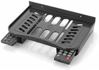 Fivean Wall Mount Router Stand Set top Box Stand Setup Box Shelves Remote Holder Plastic Wall Shelf(Number of Shelves - 1, Black)