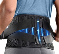 Medimount Healthcare Air Mesh Back Brace for Lower Back Pain Relief, Anti-skid LS Belt for Sciatica Abdomen Support(Black)