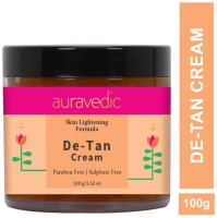 Auravedic Detan Cream Skin Lightening Formula 100 Gms .Tan Removal Cream(100 g)