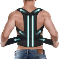 orthopine Posture Corrector for Posture Lumbar Support, Lower Upper Back Pain Relief Back & Abdomen Support(Black)