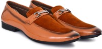 DEXA Latest Synthetic Tan Patent Leather and Suede Shoes Loafers for Men's size 06 Espadrilles For Men(Tan)