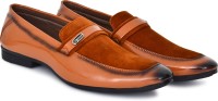 DEXA Latest Synthetic Tan Patent and Suede Shoes Loafers for Men's size09 Loafers For Men(Tan)