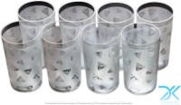 Dk Trendz (Pack of 8) Premium Quality Diamond Design Glass Set of 8 Glass Set(255 ml, Plastic)