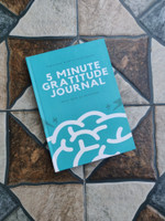 Wellscart 5 Minute Gratitude Journal, personal development, self help book, A5 Journal Ruled 183 Pages(Blue)