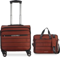 Assembly Luggage Cabin Suitcase Combo(Brown)