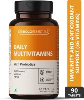 BOLDESSENTIALS Daily Multivitamins With Minerals, Probiotics & Herbs For Men & Women(90 Tablets)