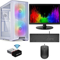 Wintech GAMING 3470 Core i5 (8 GB DDR3/500 GB/128 GB SSD/Windows 10 Pro/2 GB/16 Inch Screen/ULTRA) with MS Office(White, Black)