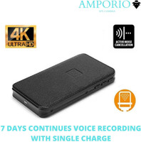 Amporio 4k Portable Power Bank Spy Voice Recorder 12 to 15 Day's Battery Life 32 GB Voice Recorder(0 inch Display)
