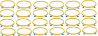 projexon Fiber Optical Cable 3 m PACK OF 24PIC/LC-UPC/LC-UPC/3METER/3MM/SM/G652D(Compatible with DATACOM, TELCOM, ROUTER.MEDIA CONVTER, ISP, Yellow, Pack of: 24)