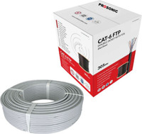 Prosonic LAN Cable 1.5 A 305 m Copper Braiding PRO-FC-06(Compatible with CCTV, TV, SETUP BOX, White, One Cable)