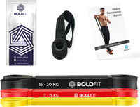 BOLDFIT Heavy Resistance Band Set For Exercise Stretching Resistance Tube For Men Women Resistance Band(Pack of 3)