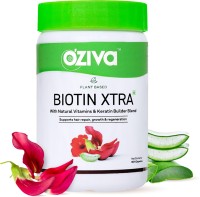 OZiva Plant Based Biotin Xtra with Keratin Builder for Hair Repair & Regeneration(60 Capsules)