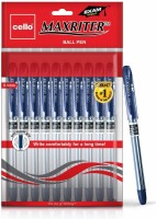 BIC Aarti Maxriter Rollerball Ball Pen(Pack of 10, Blue Ink)