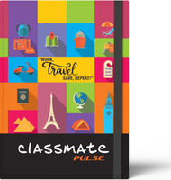 Classmate Pulse Flexi Planner Hard Cover 80 GSM: A5 Journal Unruled 176 Pages(Multicolor)