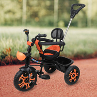 TOYSHOPPEE with Parental /Push Handle DVPOT-13B Tricycle(Orange)