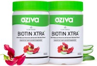 OZiva Plant Based Biotin Xtra with Keratin Builder for Hair Repair & Regeneration(2 x 60 Capsules)