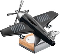 AutoBizarre Black Aircraft Shaped Solar Powered Rotating Fan Car Air Freshener Air Purifier