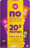 Yogabar 20g No Added Sugar Protein Bars Variety Pack| Pack of 6 Whey Protein(420 g, Assorted Flavor)