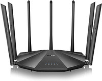 TENDA AC23 AC2100 Dual-Band Gigabit | 4 x Gigabit Ports 2100 Mbps Wireless Router(Black, Dual Band)