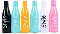 AneriDEALS Style Printed Water Bottle for Fridge, for Home, Office, Gym & School Boy 1000 ml Bottle(Pack of 6, Multicolor, Plastic)