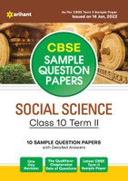 Arihant CBSE Term 2 Social Science Class 10 Sample Question Papers (As per CBSE Term 2 Sample Paper Issued on 14 Jan 2022)(English, Paperback, unknown)