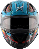 Axor Apex Venomous Motorbike Helmet(Black Neon Blue)