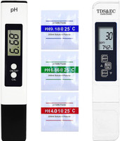 Morwater Digital pH & EC Meter Combo High Accuracy ±1%, 0-9990ppm TDS & 0-14 pH Range Digital pH Meter
