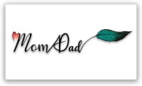 voorkoms Mom with Dad Tattoo Waterproof Leaf Temporary Body(Mom with Dad Tattoo)