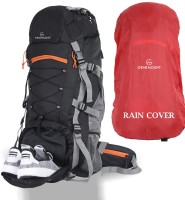 GRABMOUNT Trekking Hiking Backpack Travel Bag , Rain Cover / Shoe Compartment Rucksack Rucksack  - 70 L(Black)