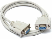 LipiWorld  TV-out Cable Serial RS232 9-Pin 9 Pin Female to Female PC Converter Extension Cable-4Meter(Grey, For Computer)