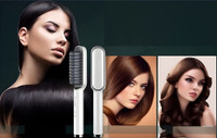 WunderVoX XIV-Hair Straightener Brush Hair Comb-948 IXV-50FR-Hair Straightener Brush Hair Comb Hair Straightener(Great White)