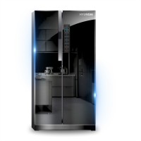 View Hyundai 563 L Frost Free Side by Side Refrigerator(Black, 563 Ltr SBS Glass Door) Price Online(Hyundai)