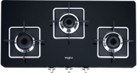 Whirlpool byWhirlpool 3 Heavy Duty Forged Brass Burner with Rust Free Body GRANDIOSA PRIME 773 CT AI Glass Automatic Gas Stove(3 Burners)