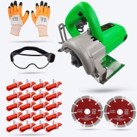 Hillgrove HGCM83M1 Tile Cutter Machine with 20Pcs Tile Leveling Clips, Cutting Wheels Marble Cutter(1050 W)