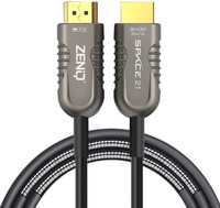 ZeniQ HDMI Cable 12 m 8K Optical FIBER HDMI 2.1, 12Meters, eARC Priority, 48Gbps 4K@120hz, 8K@60Hz(Compatible with 4K HDR TV, Dolby Vision, PS5, Xbox SX, RTX 3000, 8K Optical Fiber HDMI 2.1, One Cable)