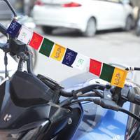 Tibetian Buddhist Prayer Flags for Bike Car Window Flag 38.1 cm x 63.5 cm by PARTY MIDLINKERZ(Polyester)