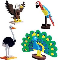 Imagimake Mapology Birds Educational Toy and 3D Puzzle for 5 Year Old Boys and Girls(100 Pieces)