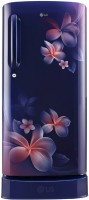 LG 190 L Direct Cool Single Door 3 Star Refrigerator with Base Drawer(Blue Plumeria, GL-D201ABPD)