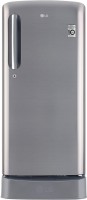 LG 185 L Direct Cool Single Door 3 Star Refrigerator with Base Drawer(Shiny Steel, GL-D201APZD)