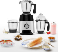 BOROSIL Silverline NA 750 Mixer Grinder (3 Jars, Silver)