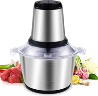 Luxafare Electric Food Processor,Vegetable Chopper for Onions,Fruit,Meat Grinder Blender 250 W Food Processor(Silver)