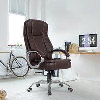 GREEN SOUL Vienna High Back Ergonomic Chair|Home & Office use|Premium Finish|Ultra Comfort Leatherette Office Conference Chair(Brown, DIY(Do-It-Yourself))