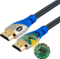 MX HDMI Cable 7.5 m HDMI 2.0V MALE TO MALE ACTIVE CABLE WITH BUILT IN INTEGRATED CIRCUIT MTR(Compatible with ALL HDMI DECEIVES, Black&Blue)