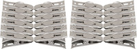 Fashion Bizz 24 Stainless Steel Cloth Clips(Steel Pack of 24)