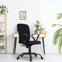 GREEN SOUL Seoul-X Mid Back Ergonomic Chair|Home, Office, WFH|Moulded Foam|Extra Comfort Fabric Office Executive Chair(Black, DIY(Do-It-Yourself))