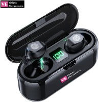 vishnu electronics Wireless Bluetooth 5.1 Earbuds with 2500 mAh Power Bank Earbuds Bluetooth Headset(Black, True Wireless)