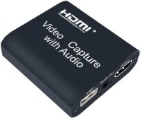 ELECTRO WOLF  TV-out Cable 4K HDMI Video Capture Card With 3.5mm Audio Output Mic Input for Live Streaming(Black, For Computer)